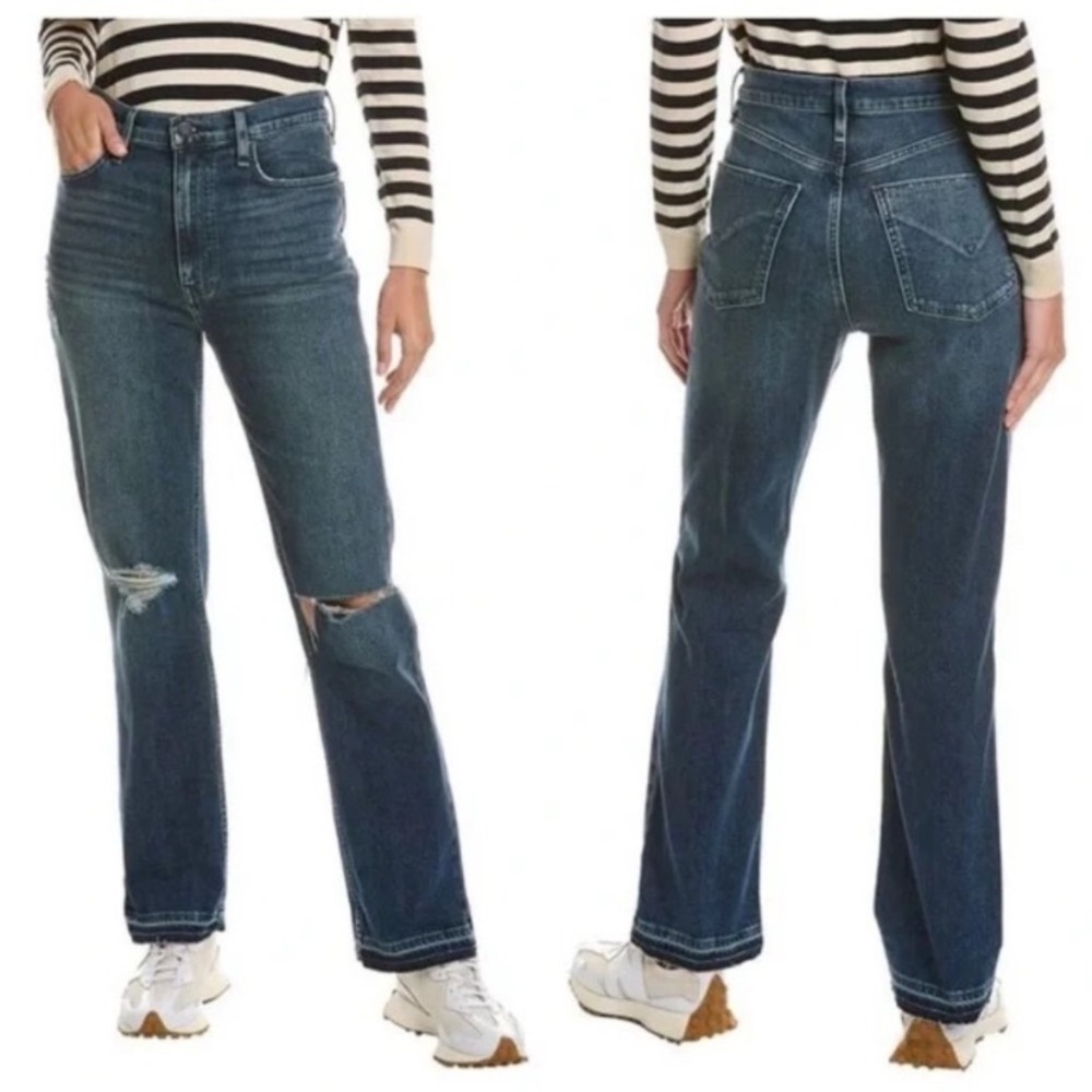 HUDSON Jade Jeans Mid Rise/High Rise Loose Fit Distressed - Picture 1 of 9